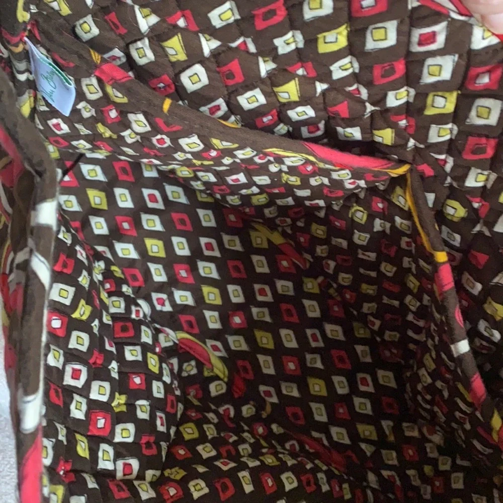 Vera Bradley floral print messenger bag 15”x12” brown